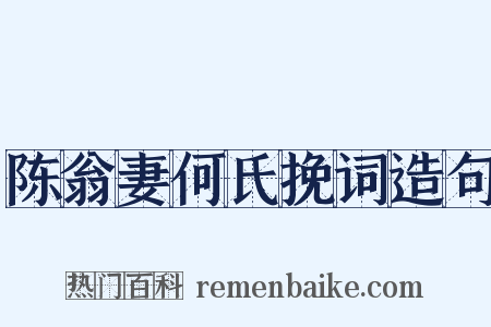 陈翁妻何氏挽词造句是什么意思的图片